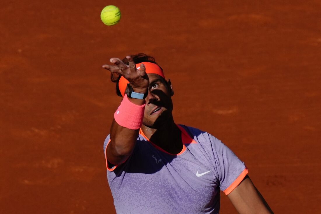 O espanhol Rafael Nadal durante a partida de simples do torneio de tênis ATP Barcelona Open 