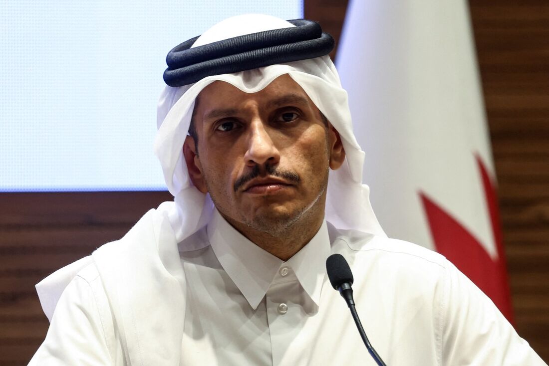 O primeiro-ministro e ministro das Relações Exteriores do Catar, Sheikh Mohammed bin Abdulrahman al-Thani