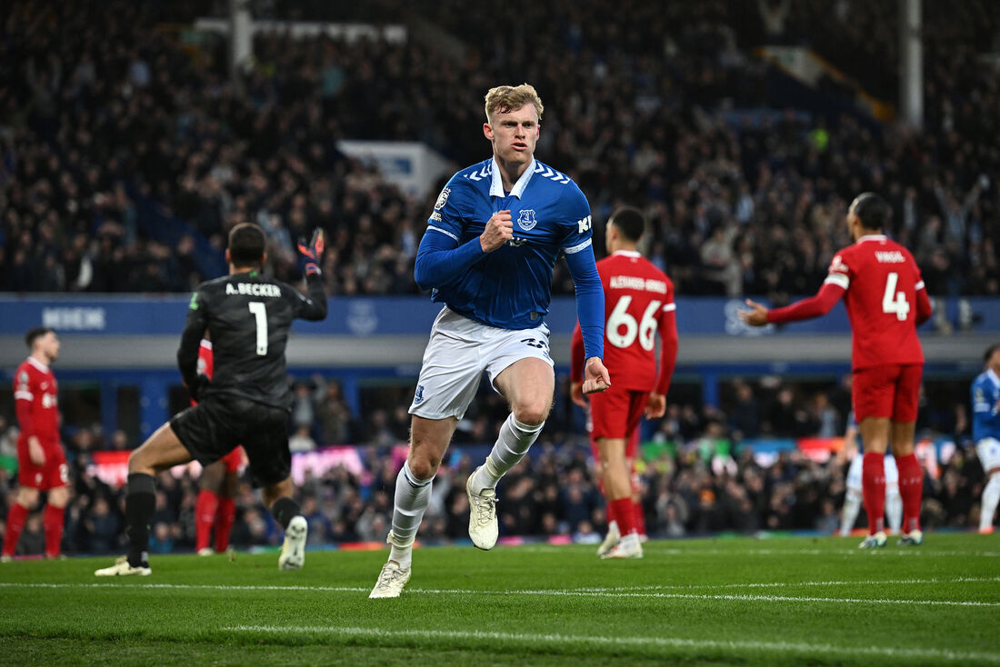 Branthwaite marcou o primeiro gol do Merseyside Derby 