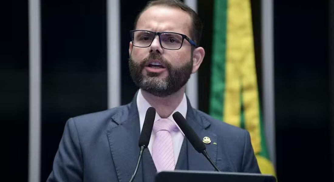 O senador Jorge Seif, durante sessão do Senado