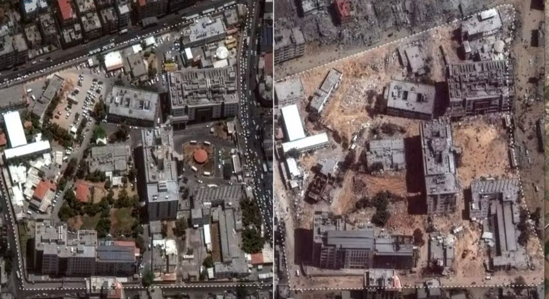 Imagens de satélite de Gaza