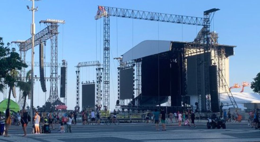 Palco para o show de Madonna no Rio de Janeiro