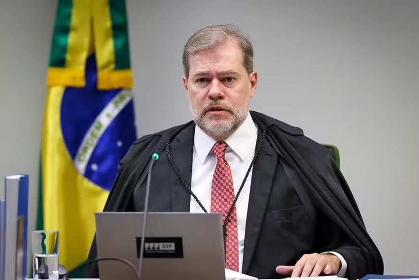 O ministro Dias Toffoli, durante sessão do STF 