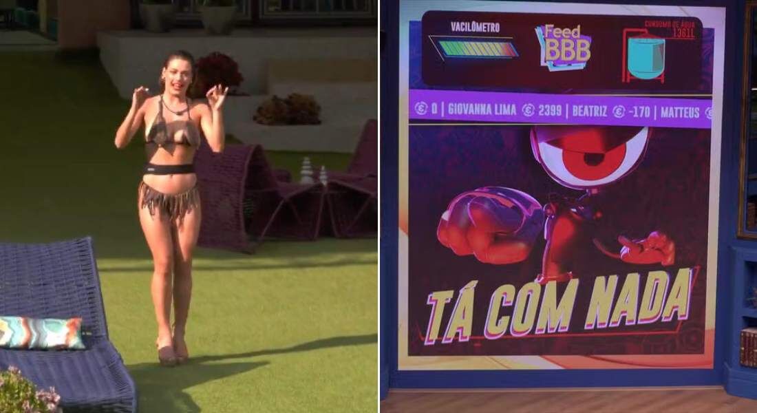 Beatriz é punida após vestir roupa com cascas de banana 