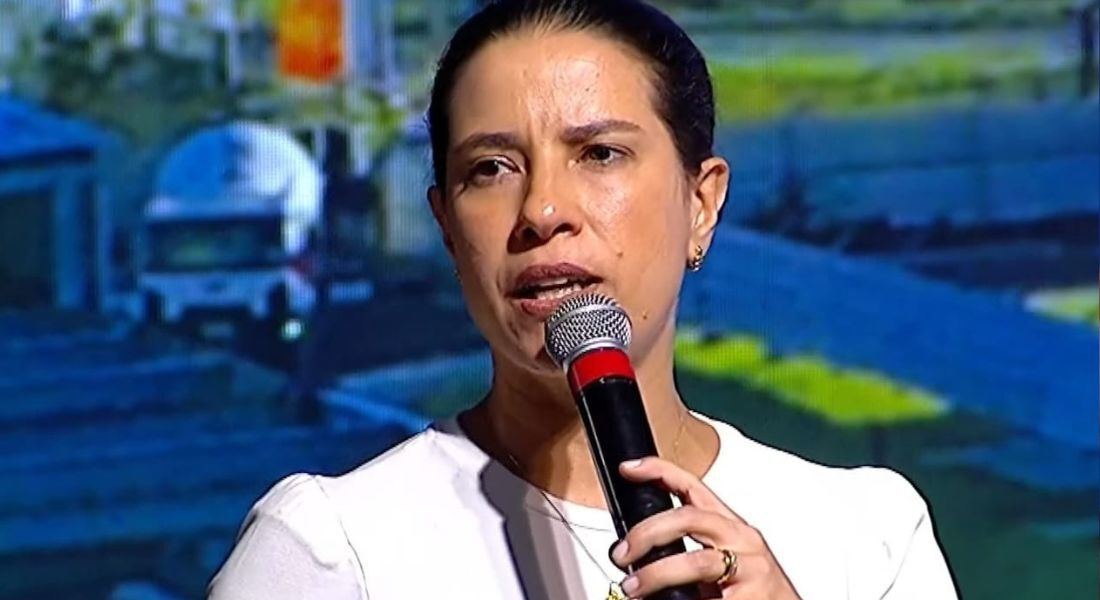 Raquel Lyra, governadora de Pernambuco, em discurso na inauguração da fábrica da Hemobrás