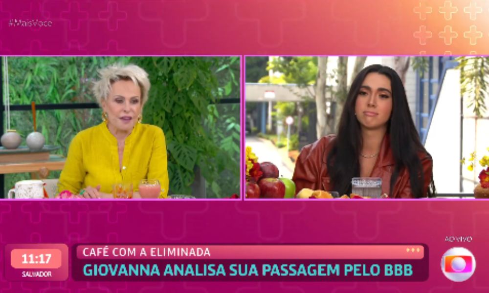 Giovanna conversou com Ana Maria Braga durante o Mais Você