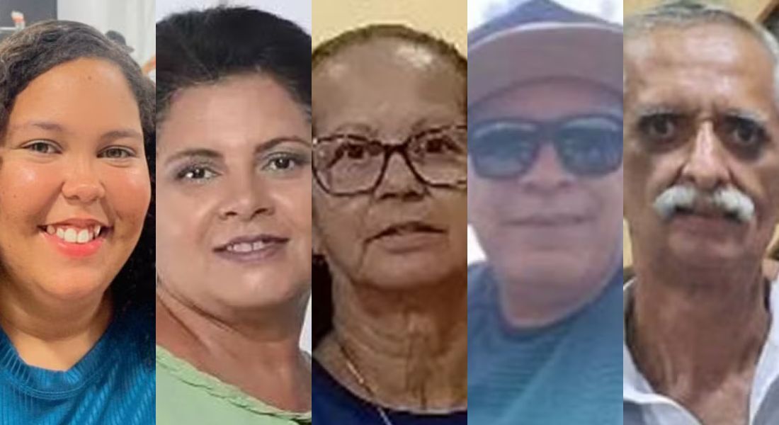 Jéssica, Edite, Teresa, Edson e Amauri morreram após acidente em Marcos Freire