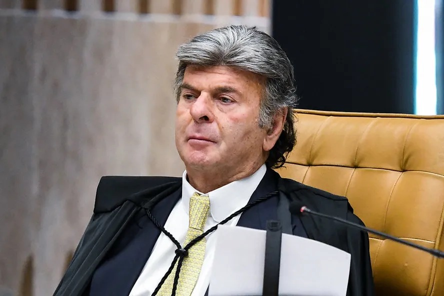 O ministro Luiz Fux, durante sessão do STF 