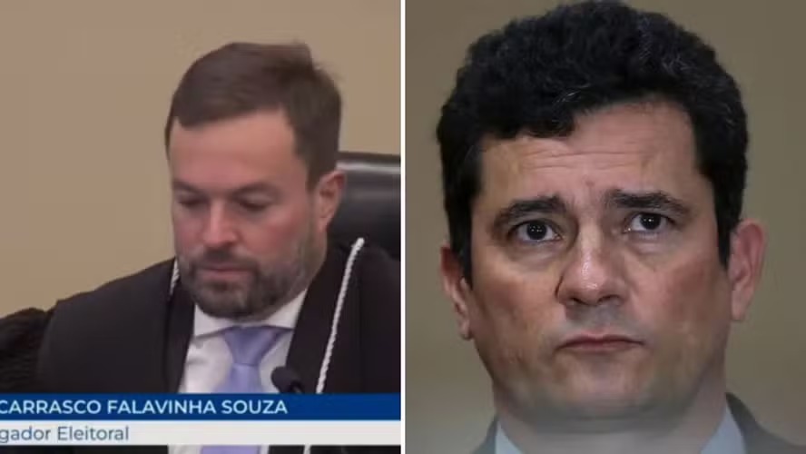 O relator Luciano Carrasco Falavinha e o senador Sergio Moro 