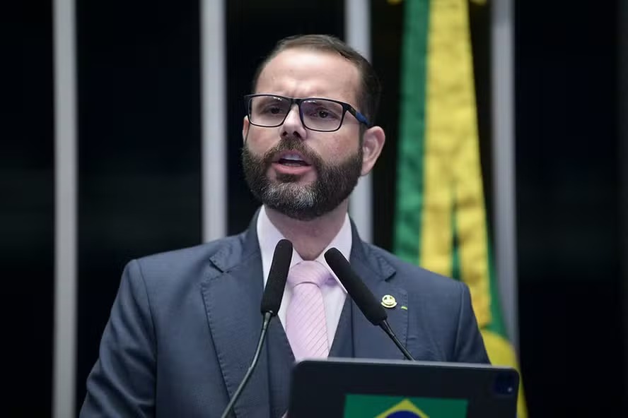 O senador Jorge Seif, durante sessão do Senado 