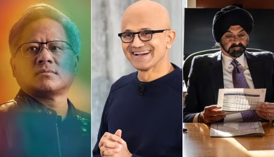 Os CEOS da Nvidia e da Microsoft, assim como o presidente do Banco Mundial, estão na lista das pessoas mais influenciadoras do mundo 