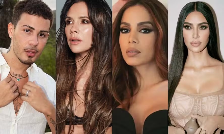 Carlinhos Maia, Victoria Beckham, Anitta e Kim Kardashian 