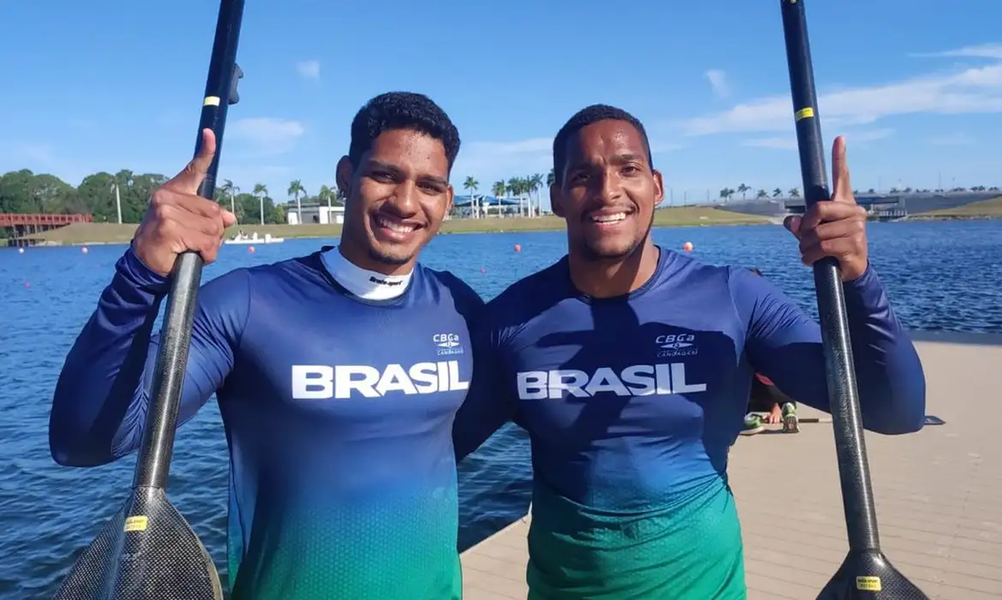 Jacky Godmann e Filipe Vieira, atletas da canoagem que garantiram vaga em Paris 2024