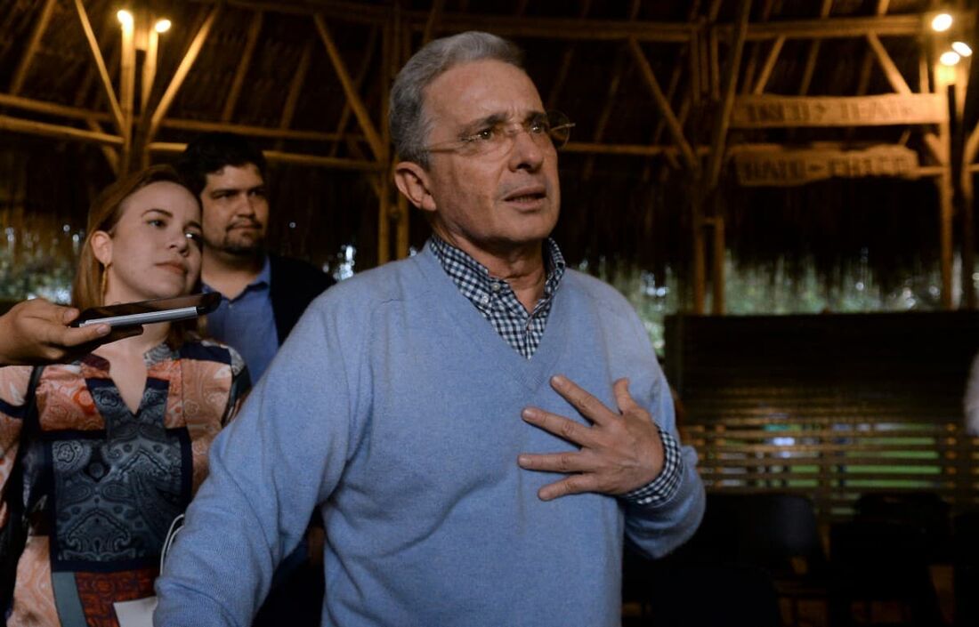 O ex-presidente e senador colombiano, Alvaro Uribe