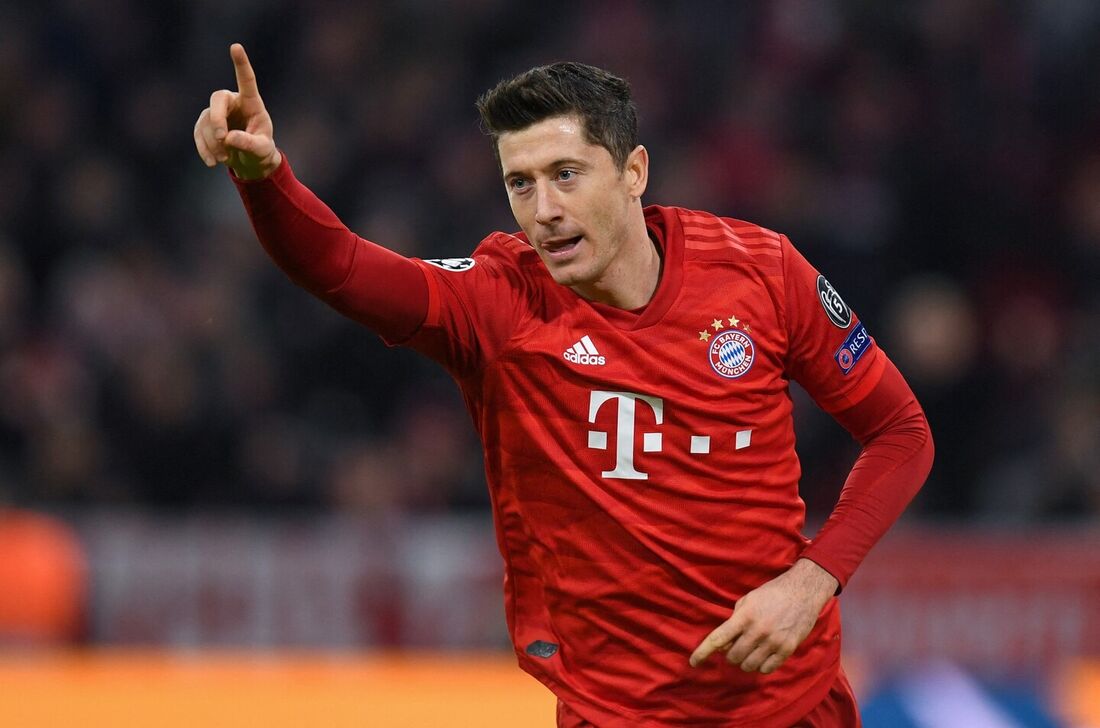 Robert Lewandowski pelo Bayern de Munique, em 2019