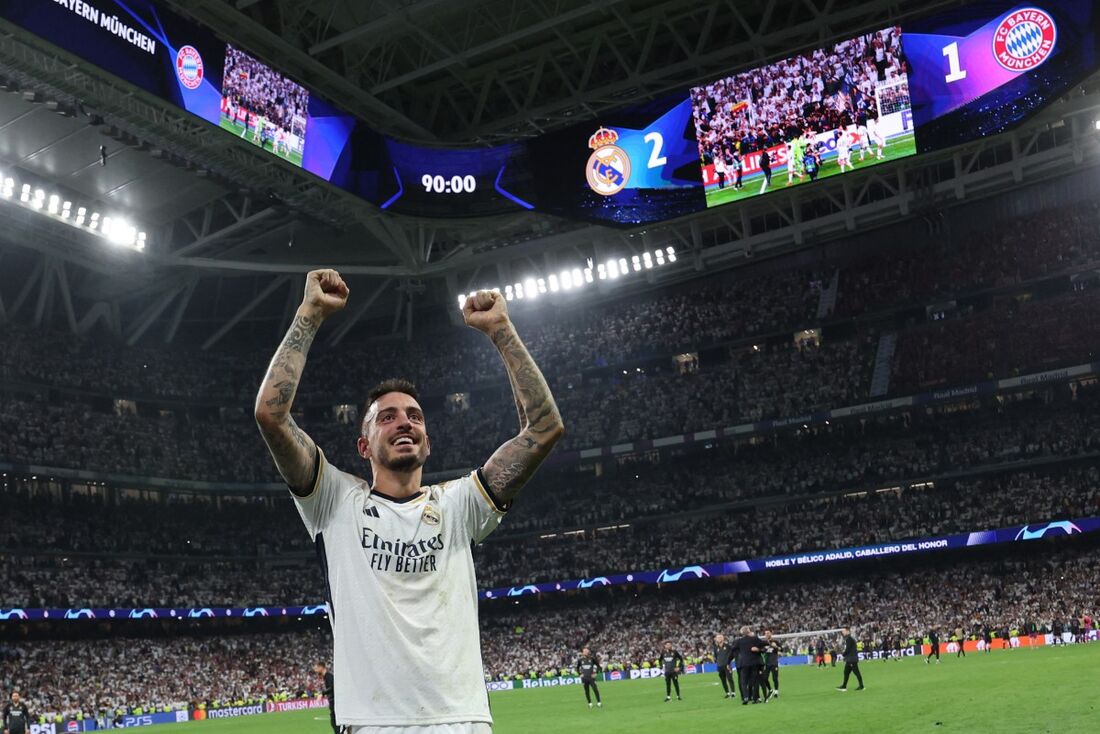 Joselu marcou os dois gols da virada do Real Madrid contra o Bayern 