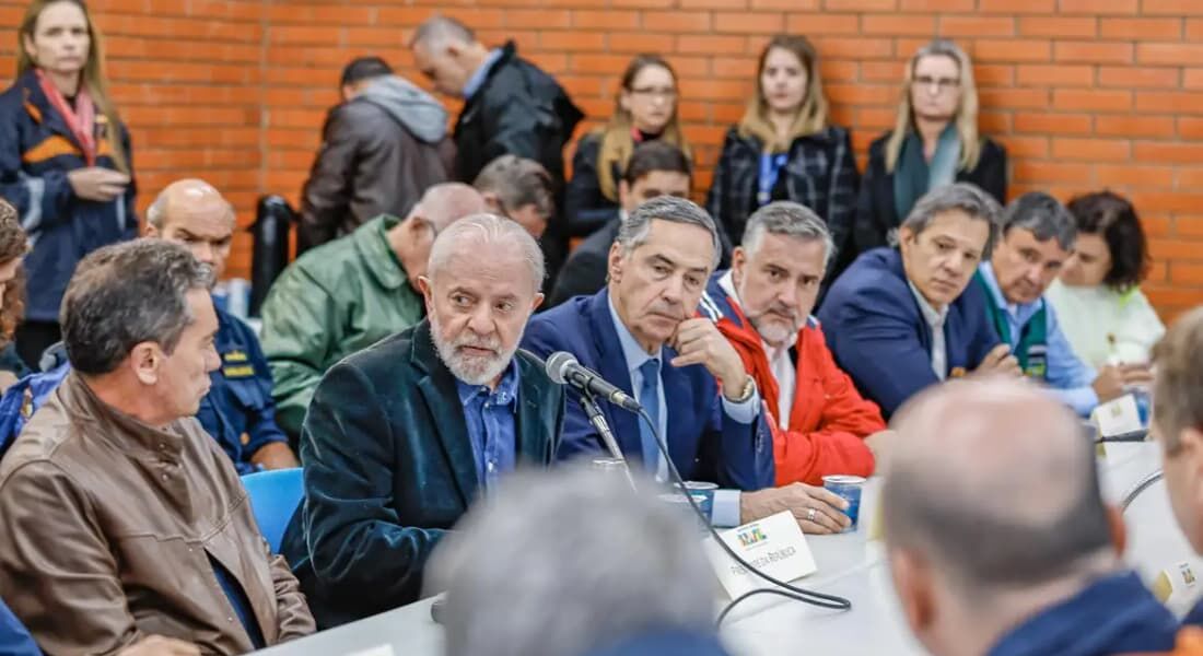 Haddad na comitiva de Lula ao Rio Grande do Sul