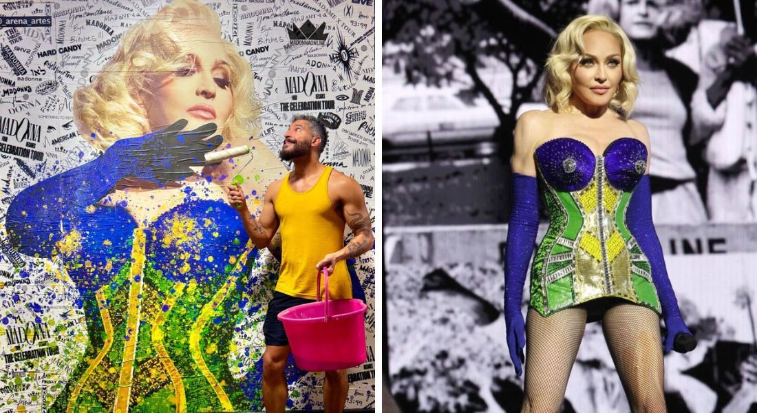 Arte de fã de Madonna inspirou look da cantora no show em Copacabana