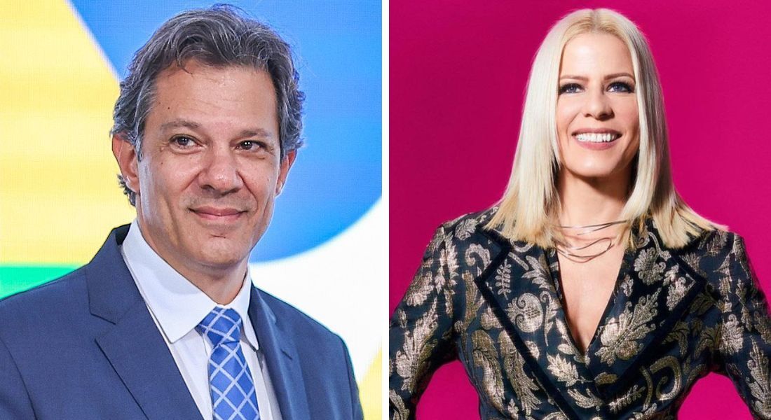 O ministro Fernando Haddad e a cantora Paula Toller 