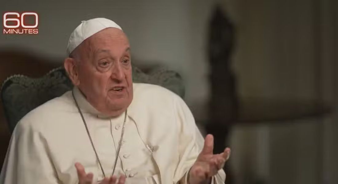 Papa Francisco em entrevista em entrevista ao programa '60 minutes', da emissora CBS News