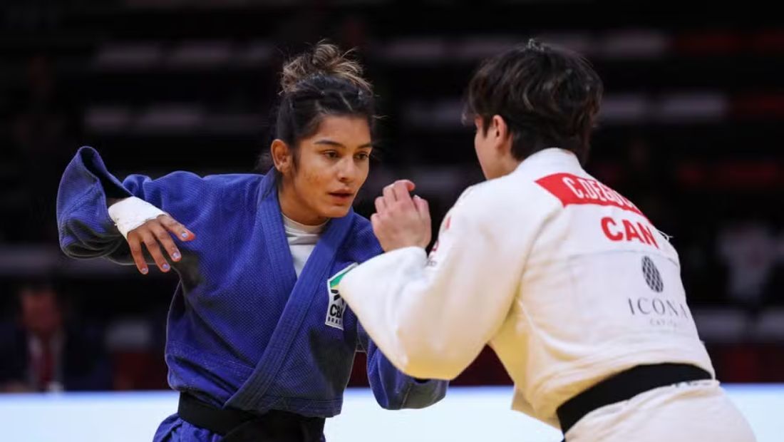 Judoca Jéssica Lima em ação