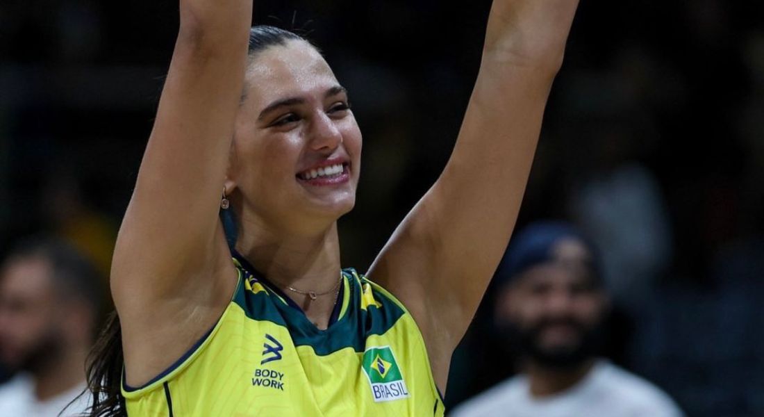 Julia Kudiess, central da seleção brasileira de vôlei