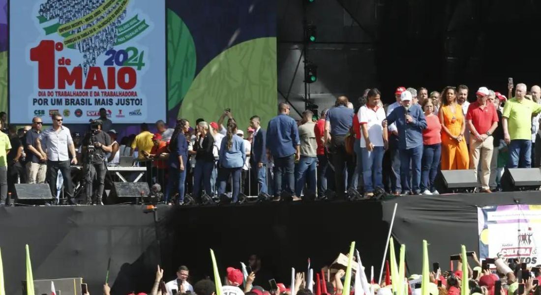 Lula participa, em São Paulo, de ato unificado do 1&ordm; de maio