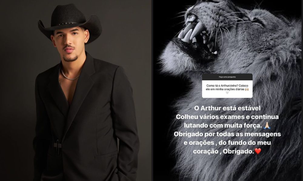 Zé Vaqueiro respondeu fã no Instagram para atualizar o estado de saúde de seu filho caçula, Arthur