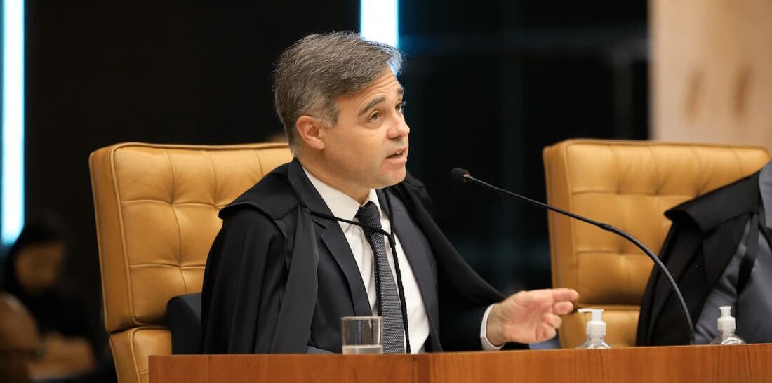 O ministro André Mendonça, durante sessão do STF 