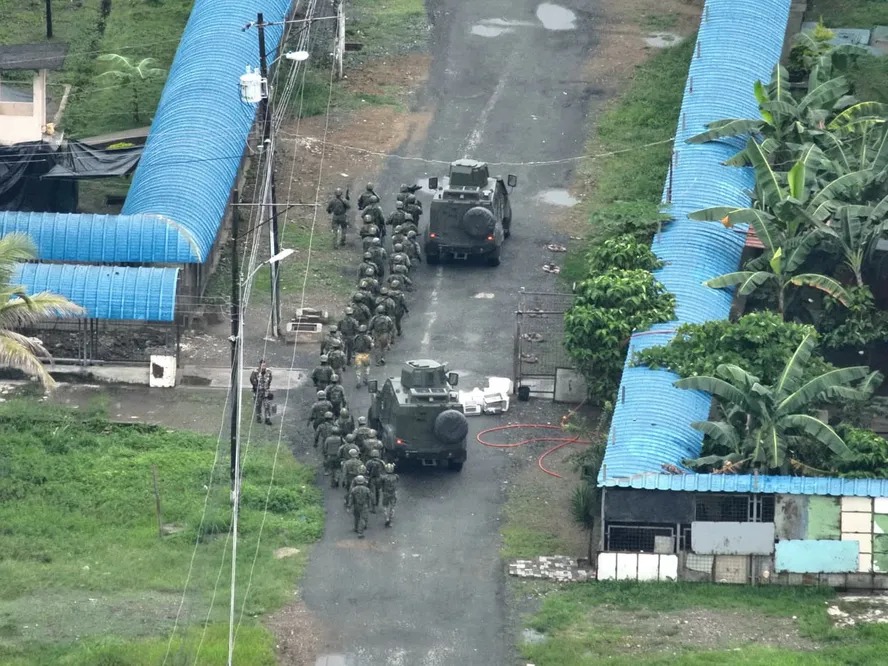 Militares no Equador em operação contra traficantes 