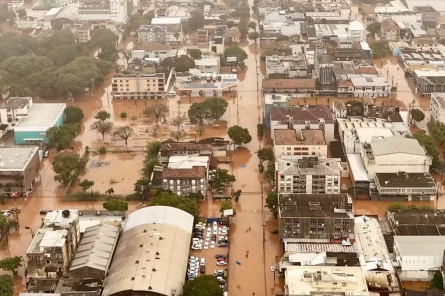 Chuvas no Rio Grande do Sul: Porto Alegre inundada