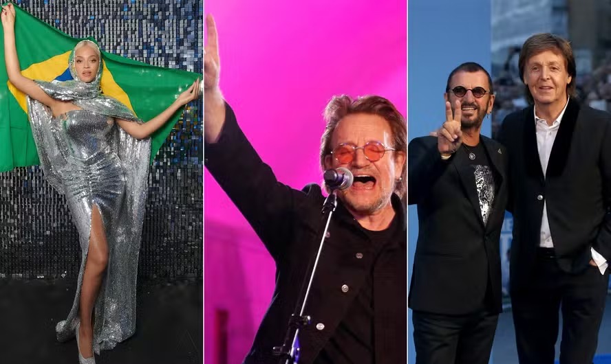 Beyoncé, Bono, Ringo Starr e Paul McCartney 