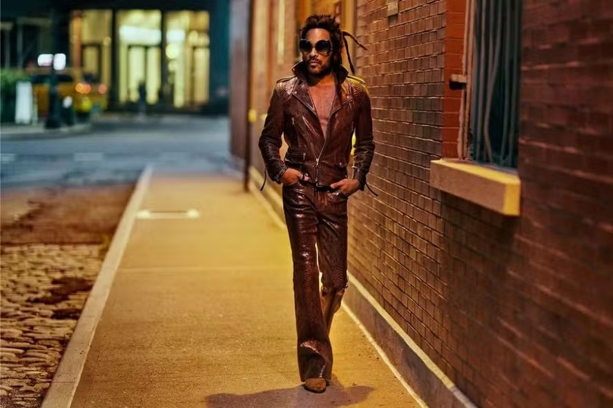 O cantor e compositor americano Lenny Kravitz 