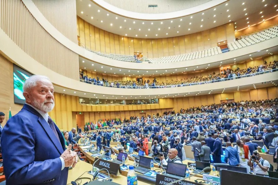 Lula durante a abertura da assembleia da União Africana na Etiópia 