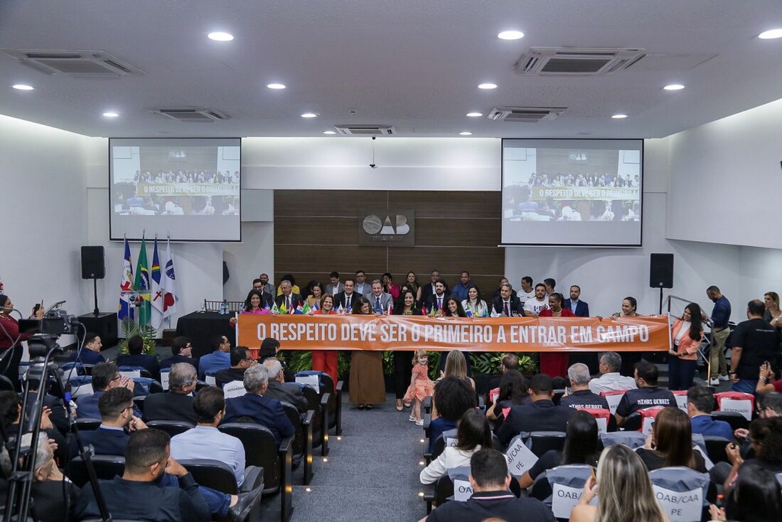 Cerimônia de abertura do 1&ordm; Campeonato Nacional de Futebol da Advocacia, em Recife