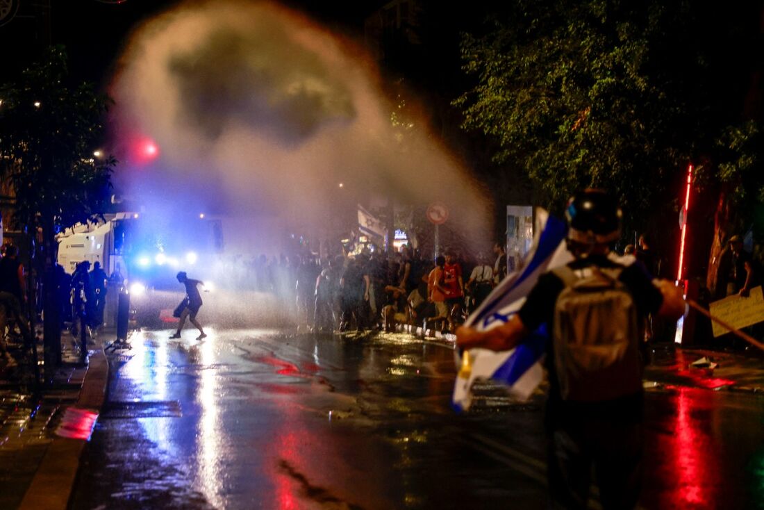 Protestos em Jerusalém contra Netanyahu