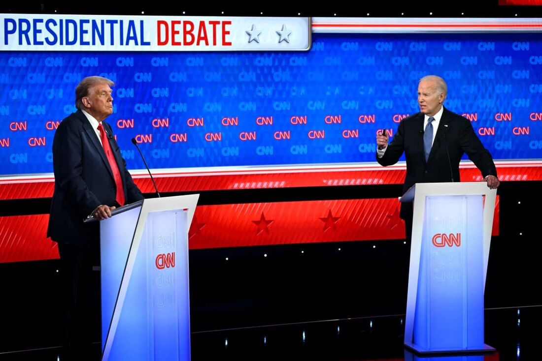 Hesitante Biden e contundente Trump duelam em primeiro debate presidencial