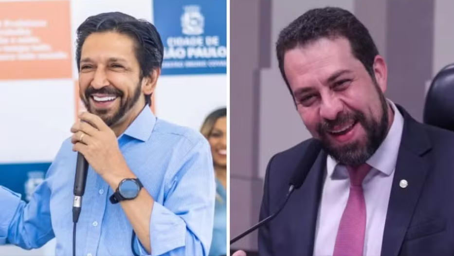 O prefeito de São Paulo, Ricardo Nunes (MDB), e o deputado federal Guilherme Boulos (PSOL). 