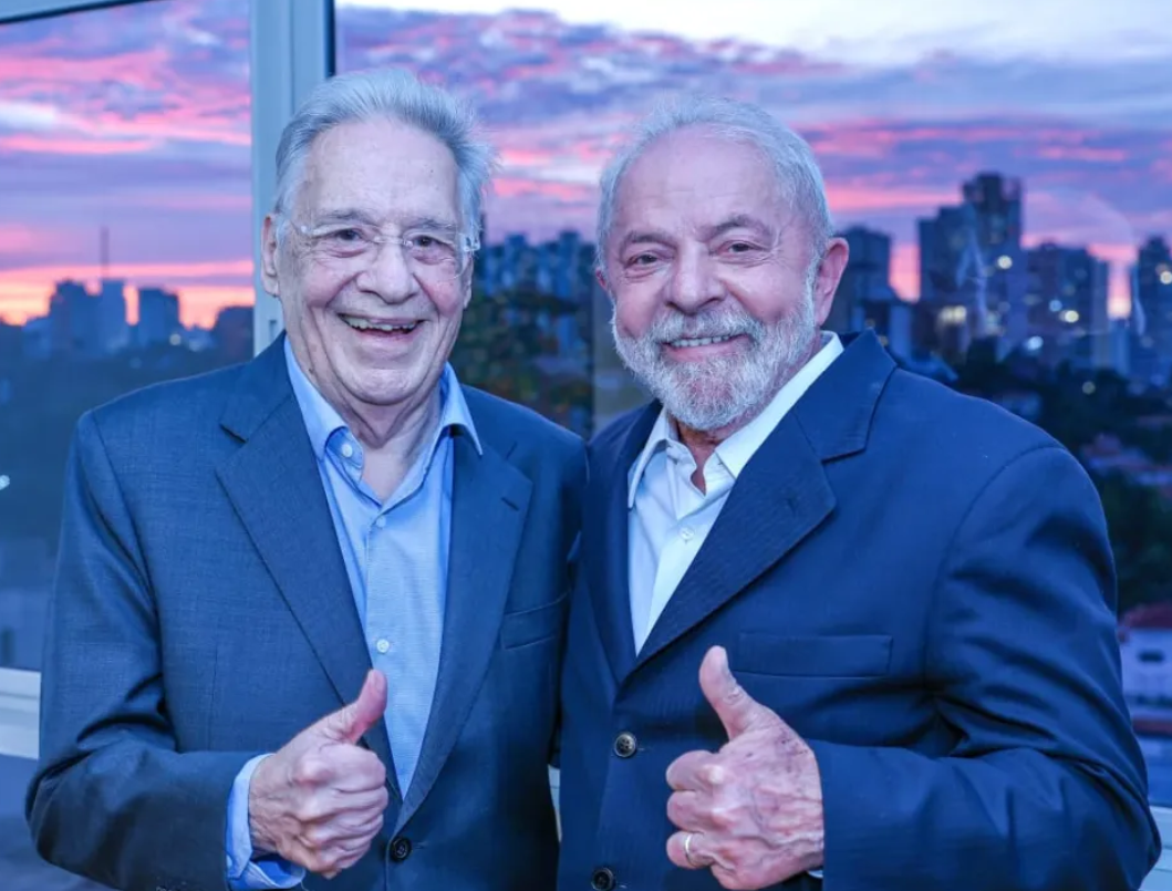 Fernando Henrique Cardoso (PSDB) em encontro com Lula (PT), em São Paulo  