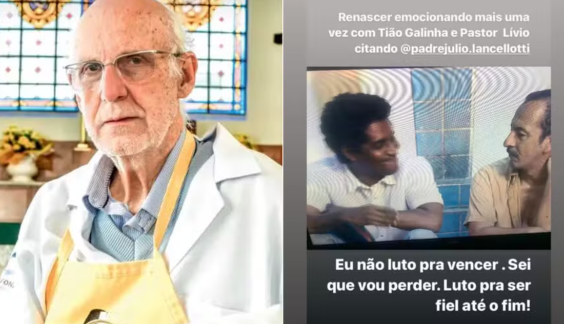 Padre Julio Lancellotti ganhou homenagem em capítulo de "Renascer"