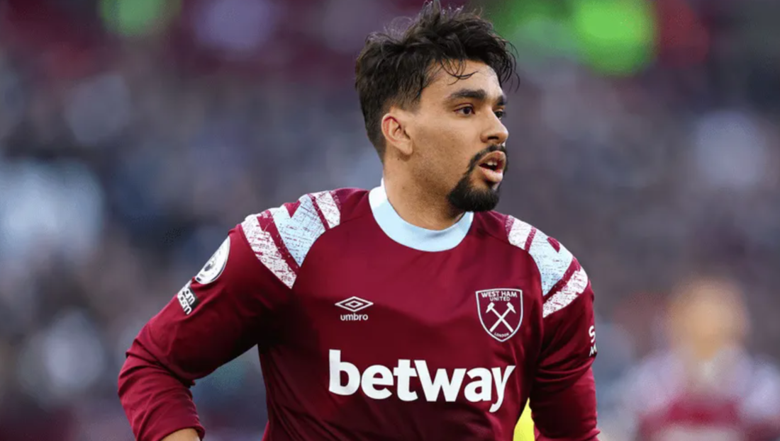 Lucas Paquetá com a camisa do West Ham 