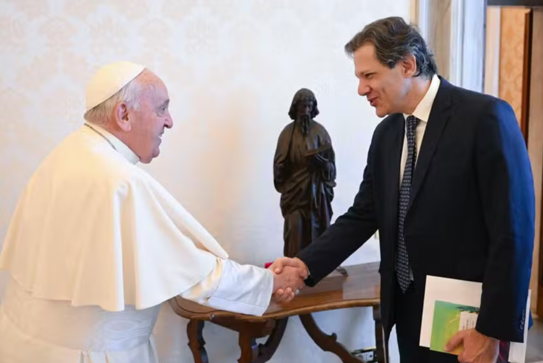 Ministro da Fazenda, Fernando Haddad, se encontra com Papa Francisco 