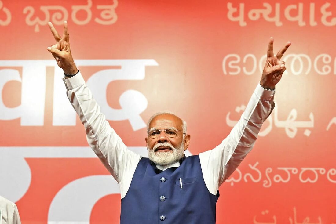 O primeiro-ministro indiano, Narendra Modi, deve ir para seu terceiro mandato