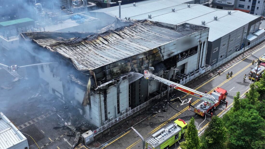 Incêndio em uma fábrica de baterias de lítio deixa 22 mortos na Coreia do Sul