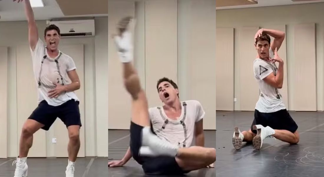 Coreografia de Reynaldo Gianecchini faz parte da preparação para o musical 