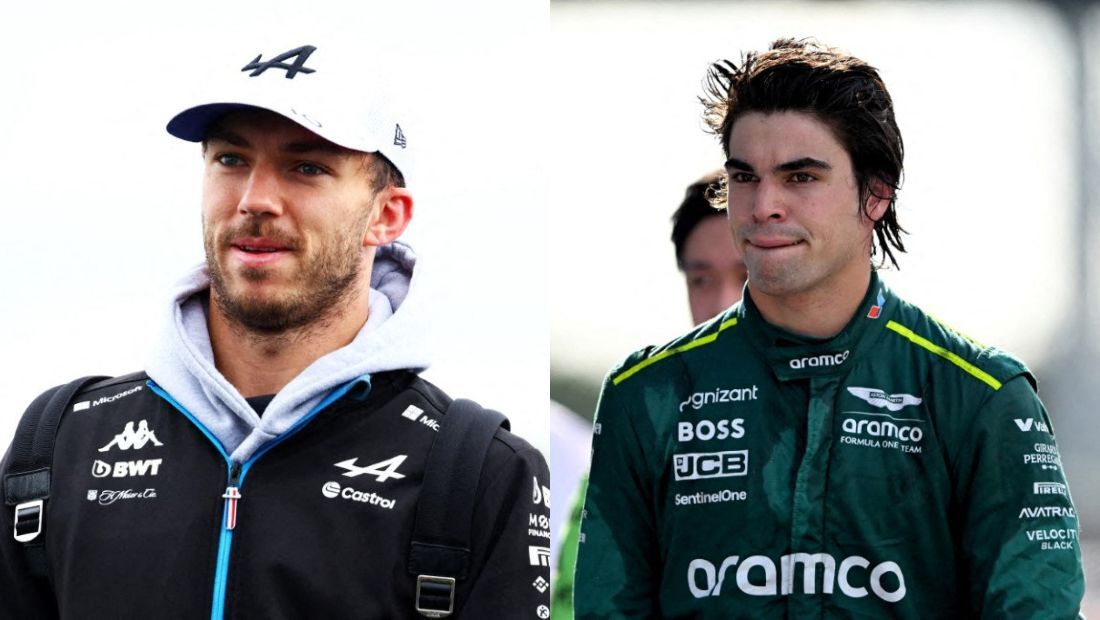 Pierre Gasly, piloto da Alpine, e Lance Stroll, piloto da Aston Martin