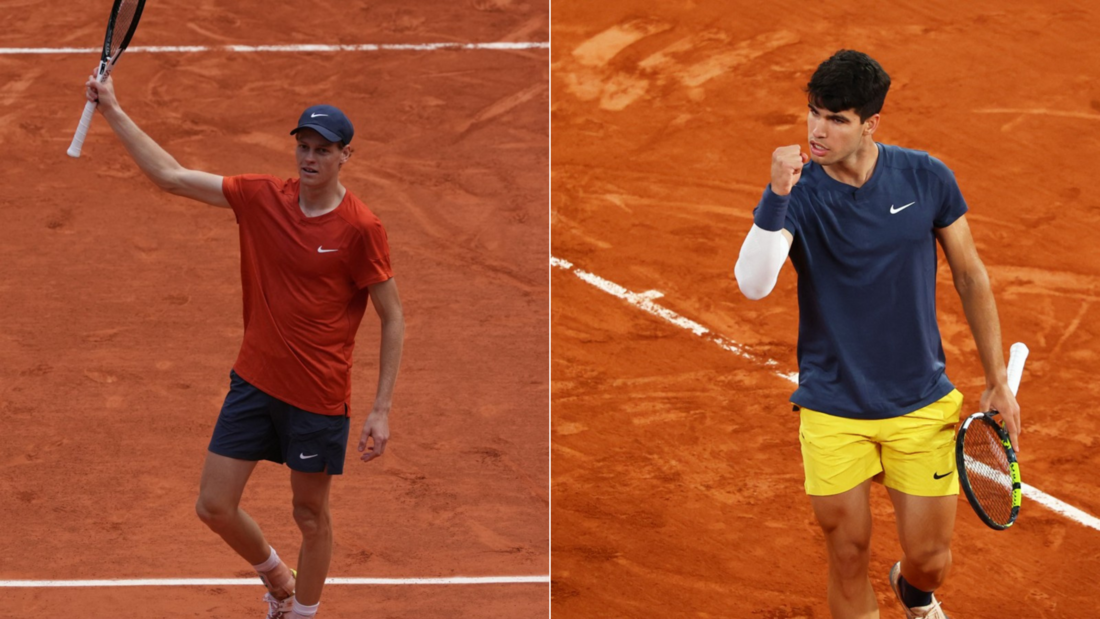 Alcaraz e Sinner decidem uma vaga na final de Roland Garros