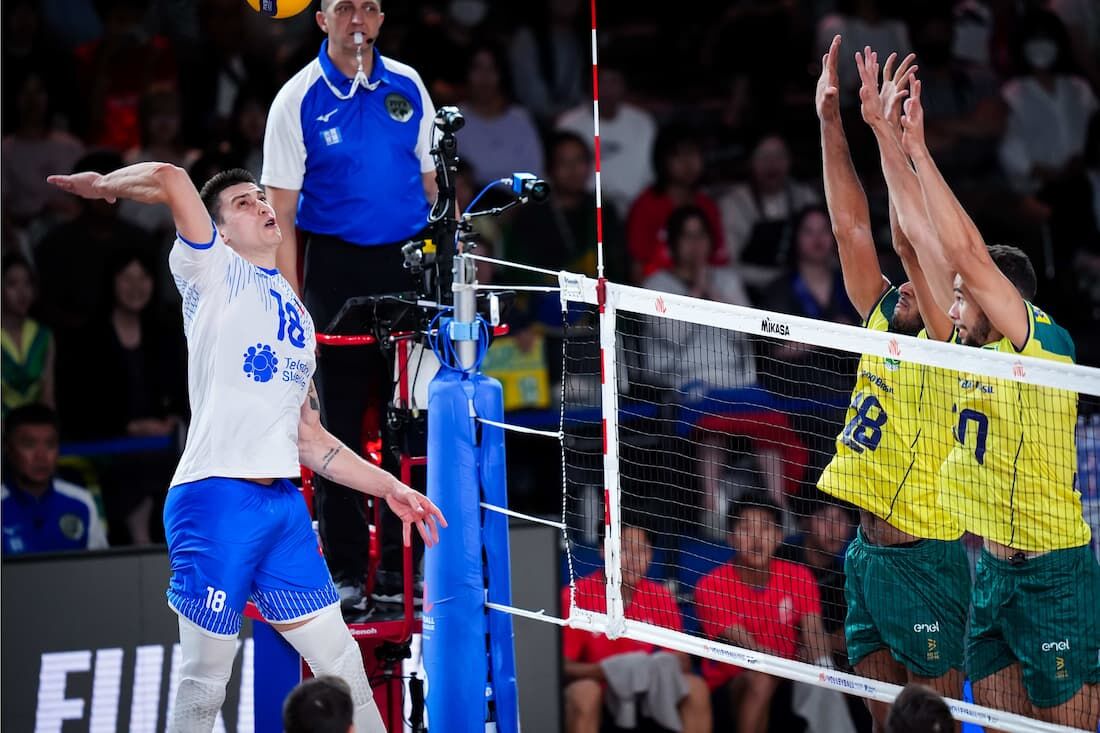 Seleção masculina de vôlei perde para invicta Eslovênia na Liga das Nações