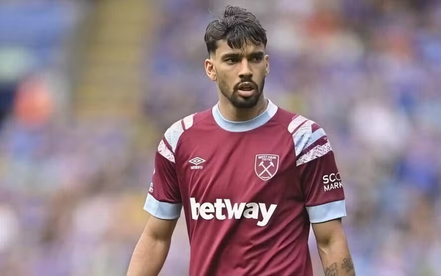 Lucas Paquetá com a camisa do West Ham 