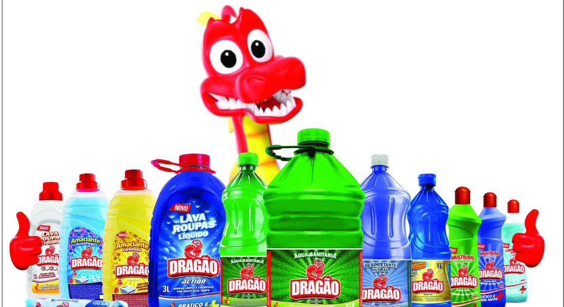 Com o slogan "Sujou, usa Dragão", marca possui portfólio completo, com dezenas de produtos para limpeza